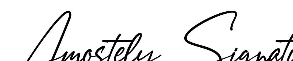 Amostely Signature font family download free