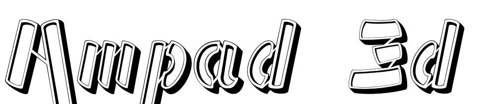 Ampad-3D-Regular font family download free