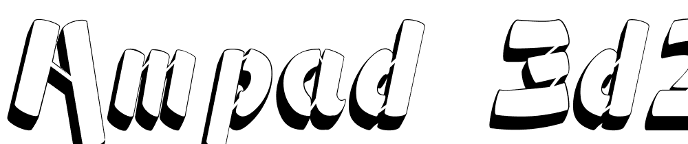 Ampad-3D2-Regular font family download free