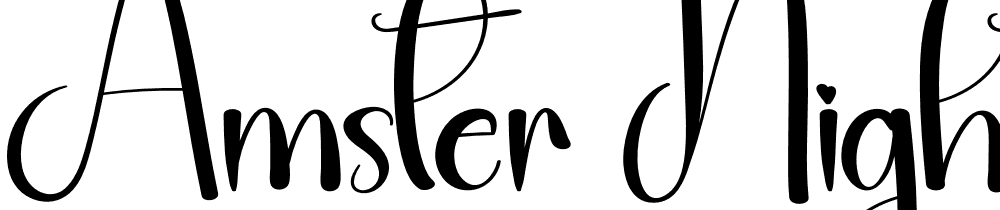 amster-night font family download free