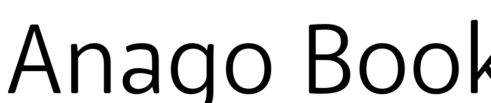 Anago-Book font family download free