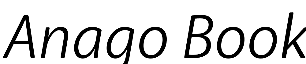 Anago-Book-Italic font family download free