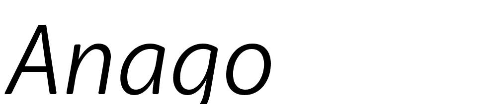 Anago font family download free