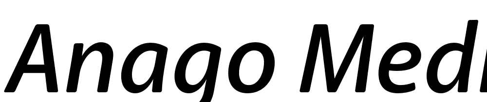 Anago-Medium-Italic font family download free