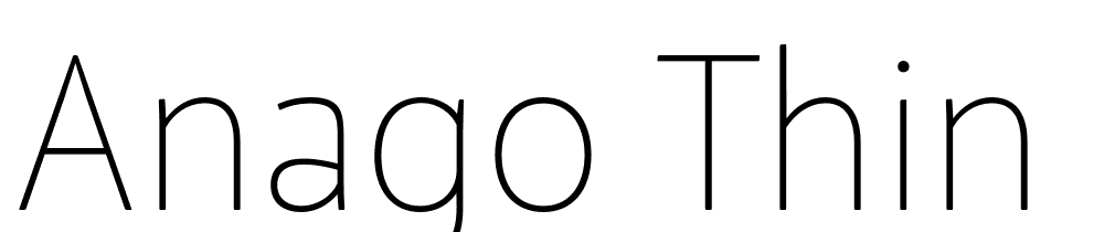 Anago-Thin font family download free