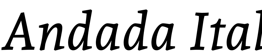 Andada-Italic font family download free