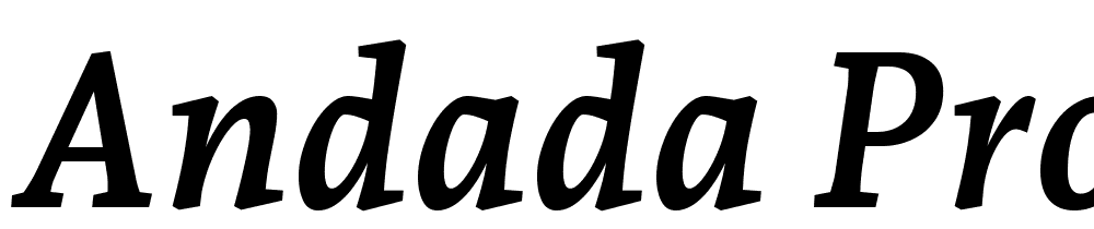 Andada-Pro-Bold-Italic font family download free