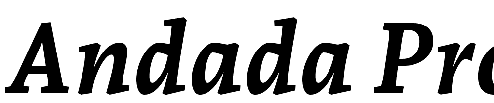 Andada-Pro-ExtraBold-Italic font family download free