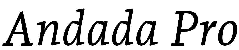 Andada-Pro-Italic font family download free