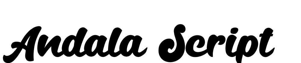 andala-script font family download free