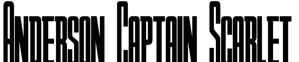 Anderson Captain Scarlet font family download free