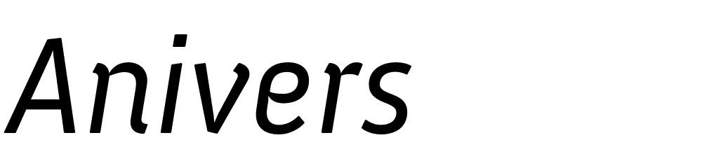 Anivers font family download free