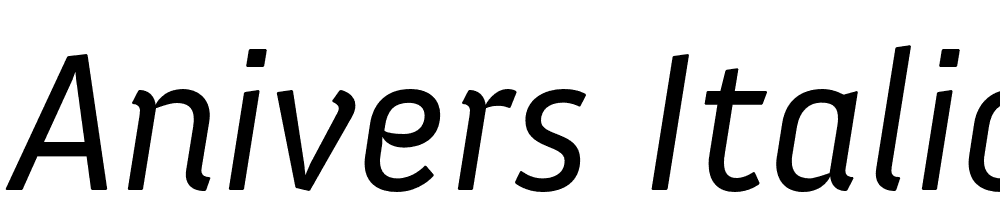 Anivers-Italic font family download free