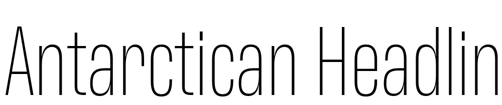 Antarctican-Headline-Extralight font family download free