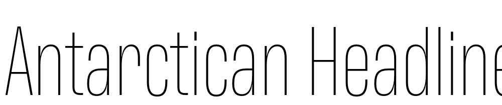 Antarctican-Headline-Thin font family download free