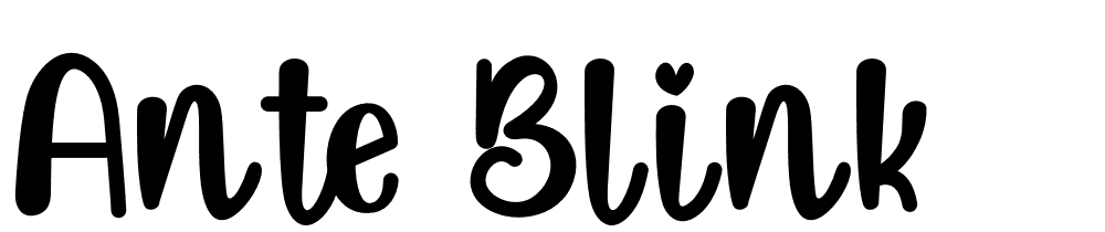 Ante-Blink font family download free