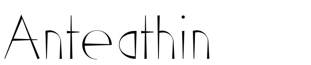 AnteaThin font family download free