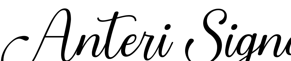 Anteri_Signature_PERSONAL_USE font family download free