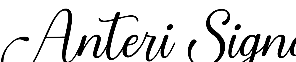 anteri-signature-personal-use font family download free