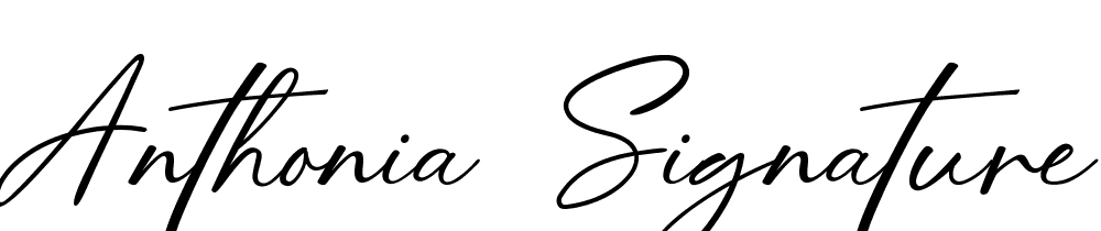 Anthonia Signature font family download free