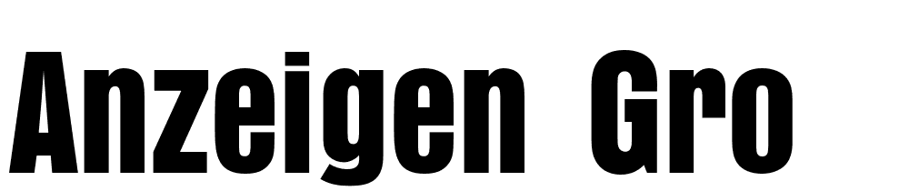 Anzeigen Gro font family download free