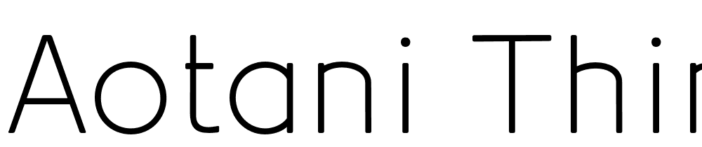 Aotani-Thin font family download free