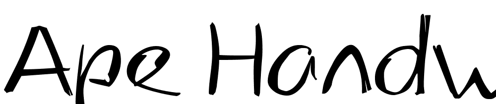 Ape-Handwriting font family download free