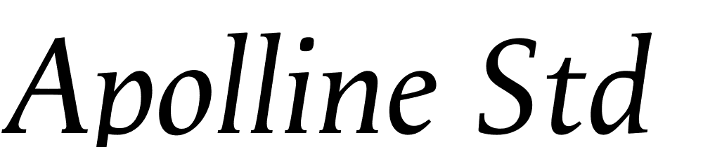 Apolline Std font family download free