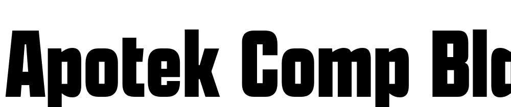 Apotek-Comp-Black font family download free