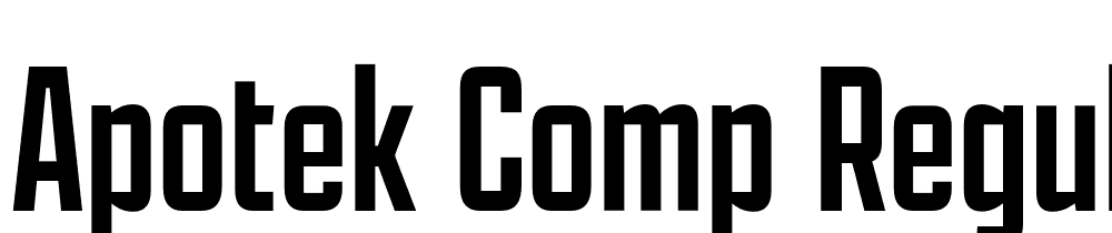 Apotek-Comp-Regular font family download free