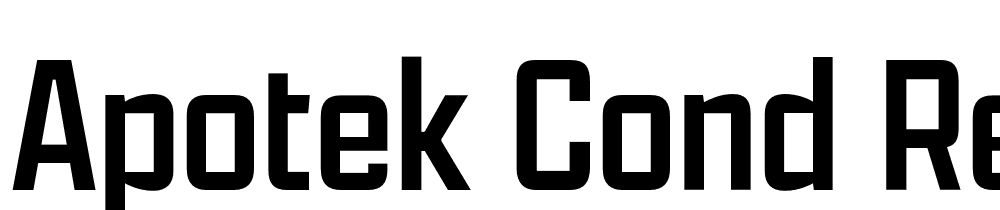 Apotek-Cond-Regular font family download free