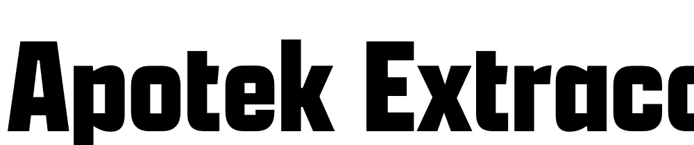Apotek-ExtraCond-Black font family download free