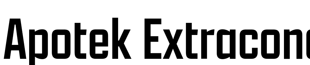 Apotek-ExtraCond-Regular font family download free