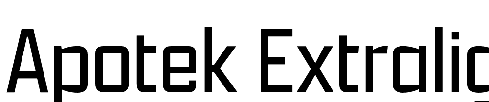 Apotek-ExtraLight font family download free
