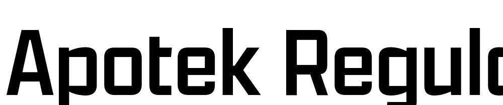 Apotek-Regular font family download free