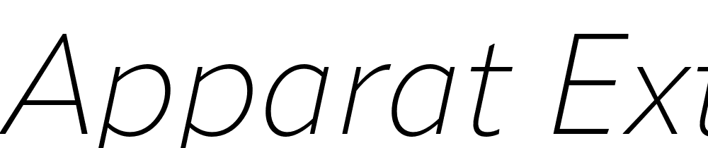 Apparat-Extralight-Italic font family download free