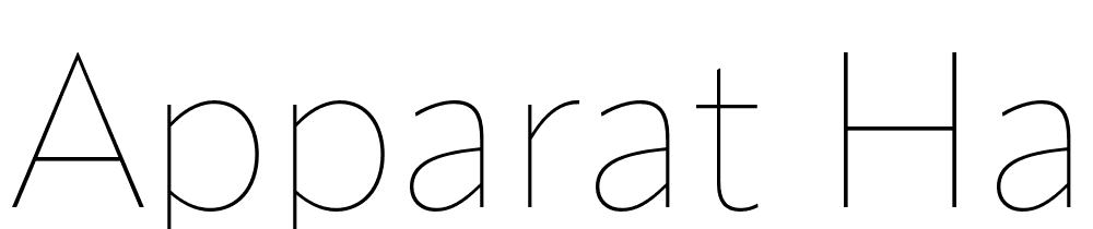 Apparat-Hairline font family download free