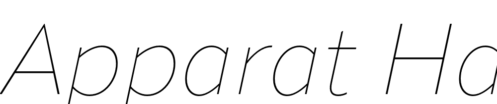 Apparat-Hairline-Italic font family download free