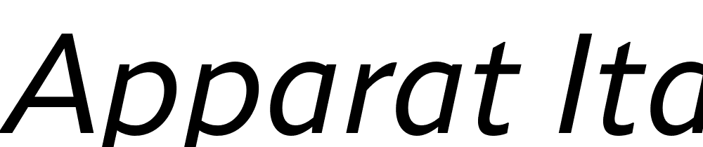 Apparat-Italic font family download free