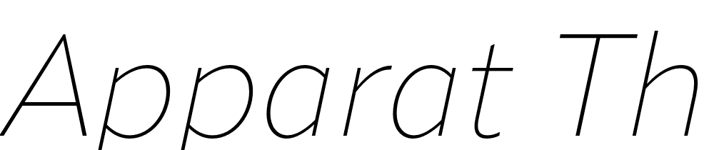 Apparat-Thin-Italic font family download free