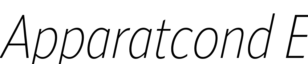 ApparatCond-Extralight-Italic font family download free