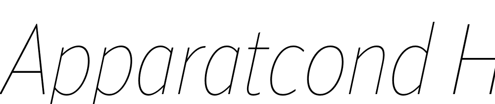 ApparatCond-Hairline-Italic font family download free