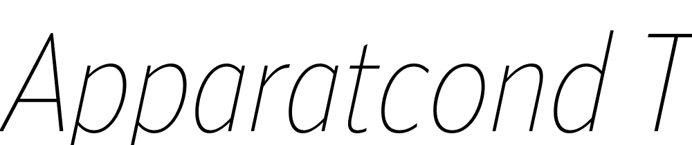 ApparatCond-Thin-Italic font family download free