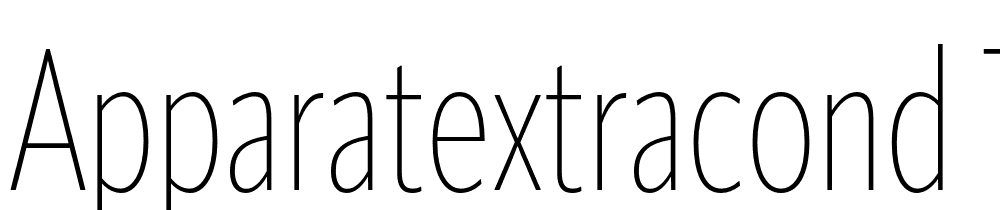 ApparatExtraCond-Thin font family download free