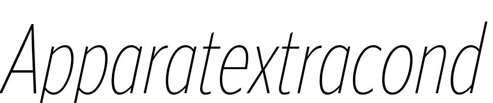 ApparatExtraCond-Thin-Italic font family download free