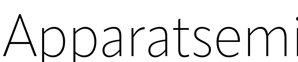 ApparatSemiCond-Extralight font family download free