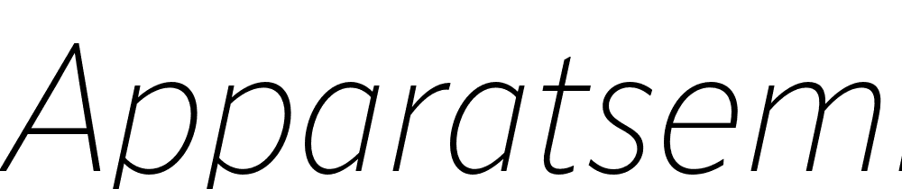 ApparatSemiCond-Extralight-Italic font family download free