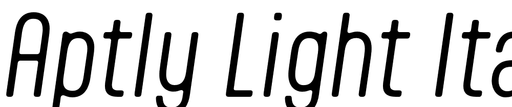 Aptly-Light-Italic font family download free