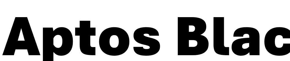 Aptos-Black font family download free