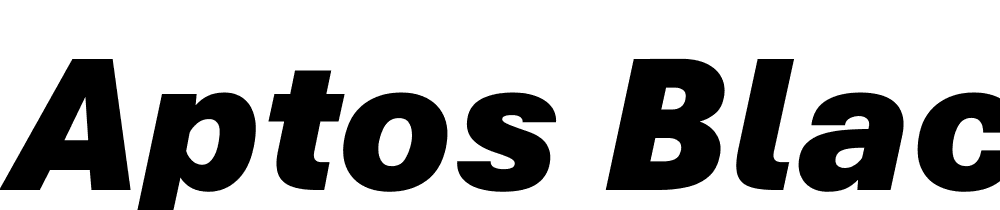 Aptos-Black-Italic font family download free